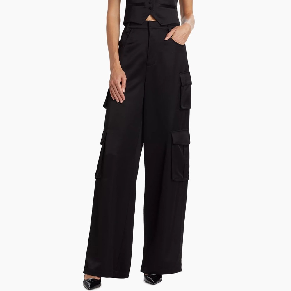Favorite Daughter Satin Cargo Pants